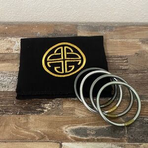 Silver and Gold Women's Bracelet Set